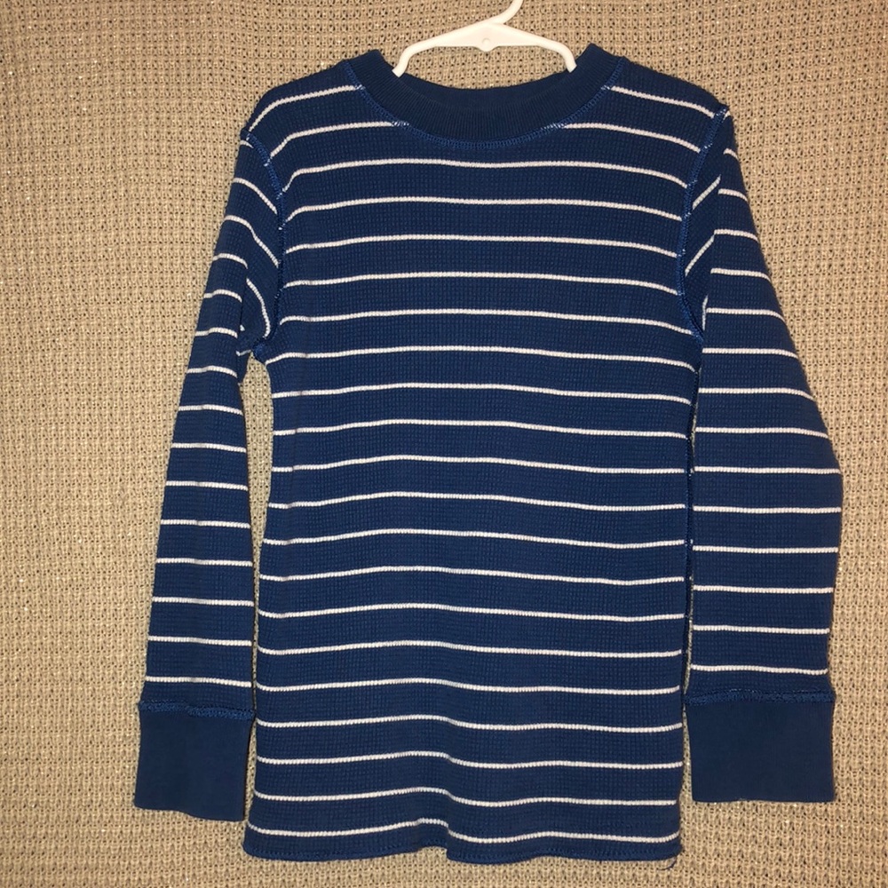 EUC BLUE STRIPPED LONG SLEEVE